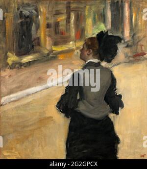 Edgar Degas - Frau von hinten gesehen Besuch eines Museums Stockfoto