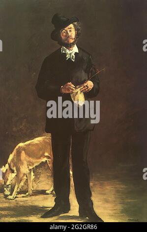 Edouard Manet - Künstlerportrait Gilbert Marcellin Desboutin 1875 Stockfoto