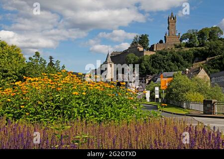 Altstadt, Wilhelmsturm, Wahrzeichen der Stadt Dillenburg, Hessen, Deutschland Stockfoto
