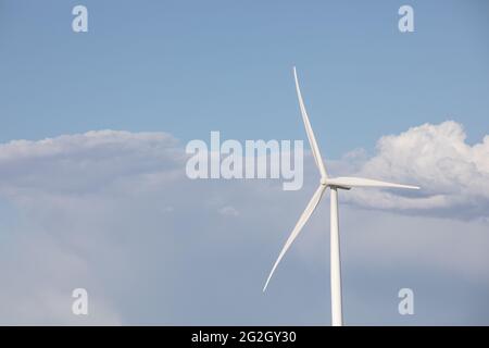 Windturbinproduktion Stockfoto