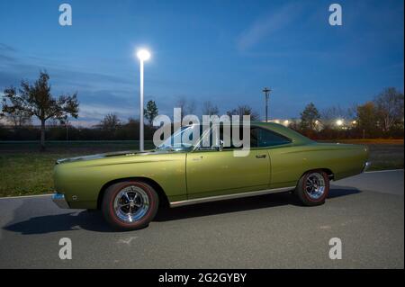 Plymouth Road Runner, Baujahr 1968, Muscle Car, Oldtimer, Klassiker Stockfoto