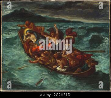 Eugène Delacroix - der schlafende Christus während des Sturzes Stockfoto