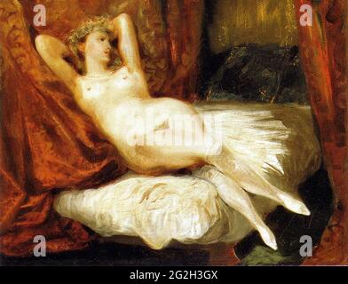Eugène Delacroix - La Femme Aux Bas Blancs Stockfoto