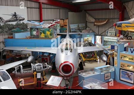 Saab J-29F 'Tunnan' (1951), Midland Air Museum, Coventry Airport, Baginton, Warwickshire, England, Großbritannien, Großbritannien, Europa Stockfoto