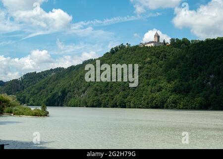 Schloss Neuhaus an der Donau zwischen Aschach und Waldkirchen, Oberösterreich, Österreich Stockfoto