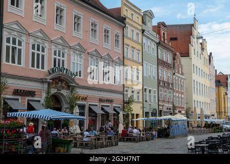 Altstadt, Landshut, Niederbayern, Bayern, Deutschland Stockfoto