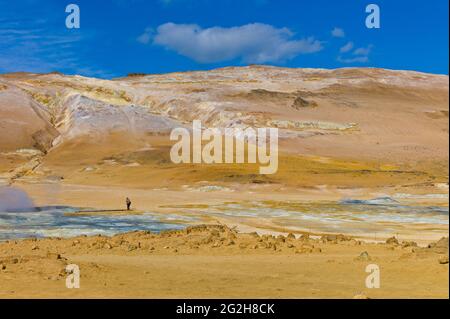 Namafjall Hverir geotermal Area, Island Stockfoto