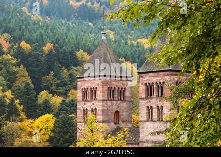 Abtei Murbach, in der Nähe von Guebwiller, Elsass, Frankreich, Region Grand Est, Haut-Rhin Stockfoto