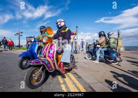 Whitby Scooter Wochenende Stockfoto