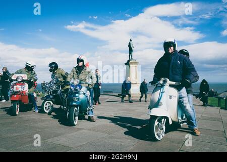 Whitby Scooter Wochenende Stockfoto