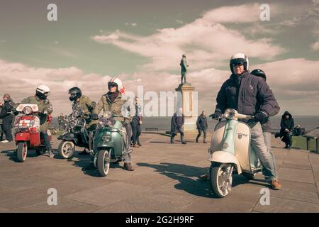 Whitby Scooter Wochenende Stockfoto