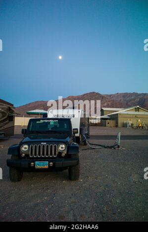 Freizeit in den Stovepipe-Brunnen im Death Valley National Park, Kalifornien, USA Stockfoto