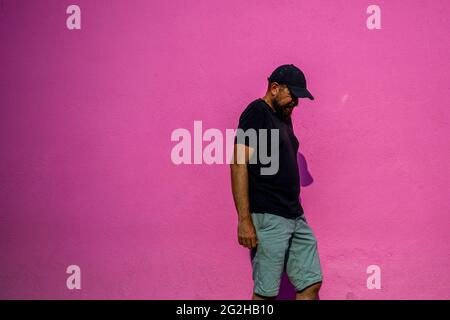 The Pink Wall im Paul Smith Store in Los Angeles, Kalifornien, USA Stockfoto