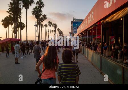 Lifestyle am Venice Beach in Los Angeles, Kalifornien, USA Stockfoto