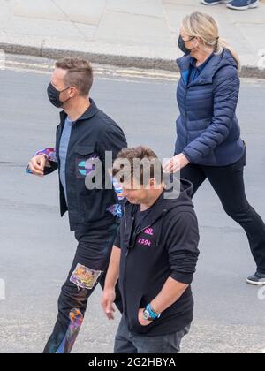 Coldplay In Whitby Abbey Für Radio 1 Großes Wochenende 2021 Stockfoto