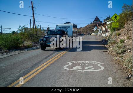 Outman, Arizona, USA. Das alte Goldminendorf in der Nähe der Route 66 Stockfoto