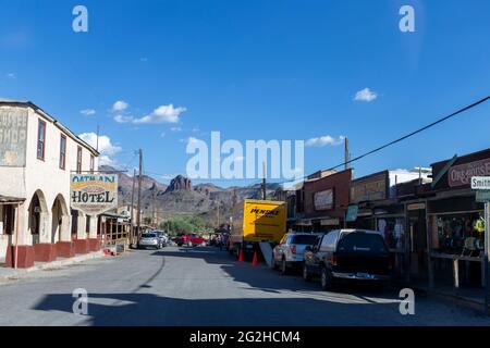 Outman, Arizona, USA. Das alte Goldminendorf in der Nähe der Route 66 Stockfoto