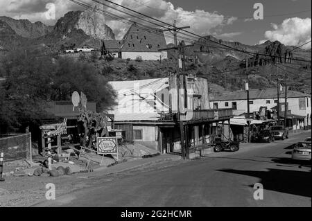 Outman, Arizona, USA. Das alte Goldminendorf in der Nähe der Route 66 Stockfoto