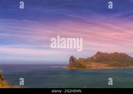 Hout Bay Strand entlang Chapmans Peak Drive in Kapstadt Südafrika Stockfoto