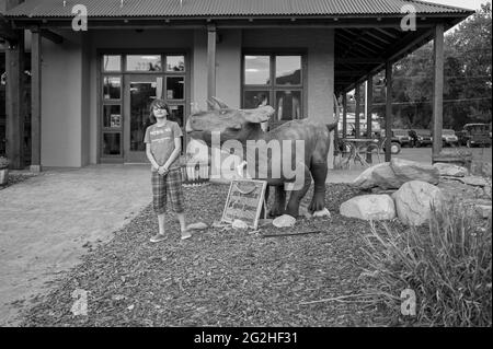 In den Straßen von Moab, Utah, USA Stockfoto