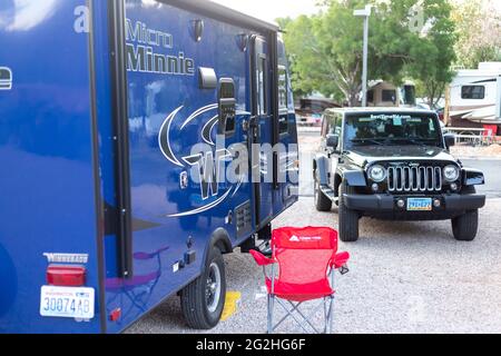 Zion River Resort RV Park & Campground, Utah, USA Stockfoto