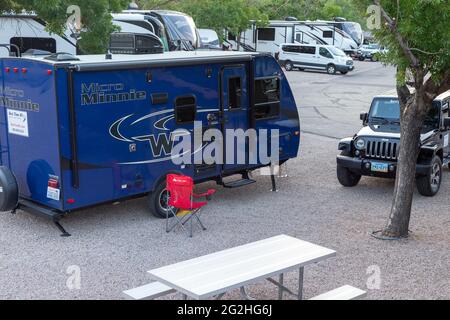 Zion River Resort RV Park & Campground, Utah, USA Stockfoto