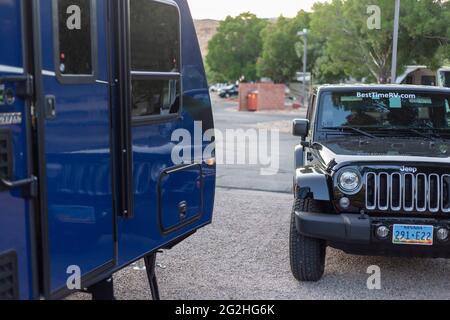 Zion River Resort RV Park & Campground, Utah, USA Stockfoto