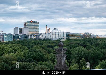 Potsdamer Platz, Blick vom Reichstagsgebäude, Bundestag, Berlin, Deutschland Stockfoto