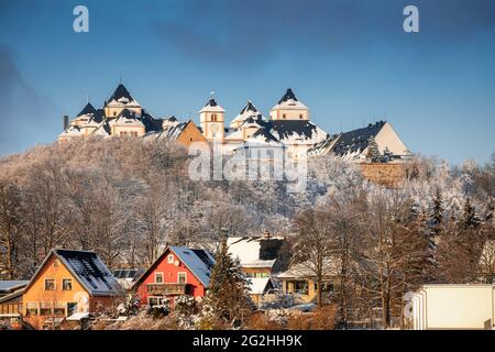 Schloss Augustusburg im Winter Stockfoto