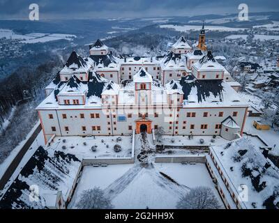 Schloss Augustusburg im Winter Stockfoto