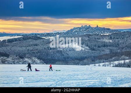 Winter im Erzgebirge Stockfoto