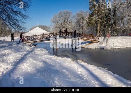 Landpyramide im Pücklerpark Branitz Stockfoto