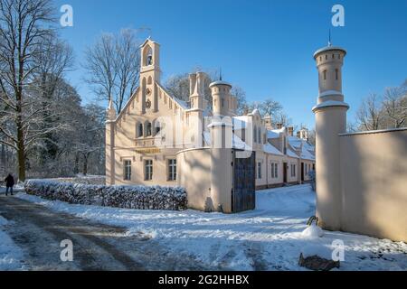 Kavalierhaus Branitz im Winter Stockfoto