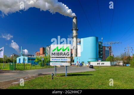 Mitteldeutsche Braunkohleveredelung in Deuben Stockfoto