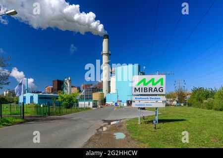 Mitteldeutsche Braunkohleveredelung in Deuben Stockfoto