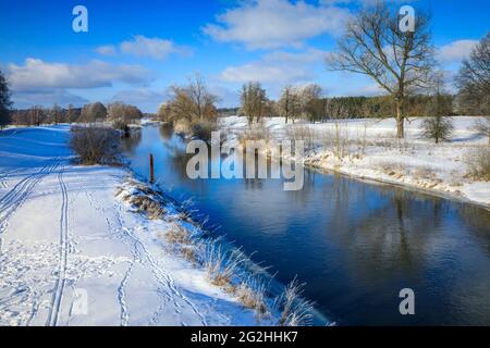 Winterlicher Spreewald Stockfoto