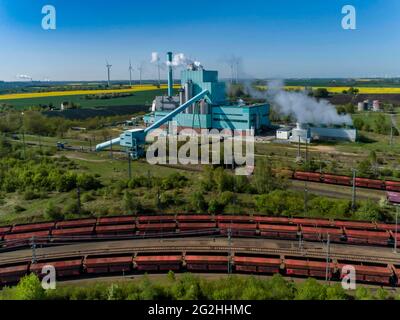 Industriekraftwerk Wählitz Stockfoto