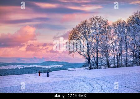 Winter im Erzgebirge Stockfoto