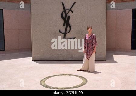 Das YSL-Museum und der Majorelle-Garten in Marrakesch, Marokko MA Stockfoto