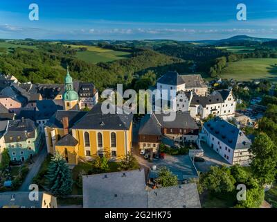 Schloss Wolkenstein im Erzgebirge Stockfoto