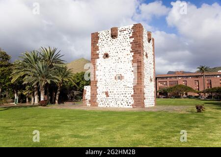 Festungsturm Torre del Conde, San Sebastian, La Gomera, Kanarische Inseln, Spanien, Europa Stockfoto