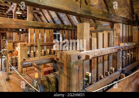 Historische Zinnwäsche im Bergbaumuseum Altenberg Stockfoto