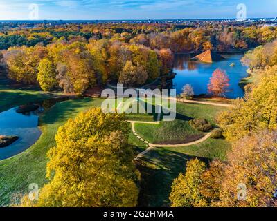 Branitz Park im Herbst Stockfoto