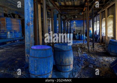 Montanlandschaft Schneeberg - Schindlers blaue Farbfabrik Stockfoto