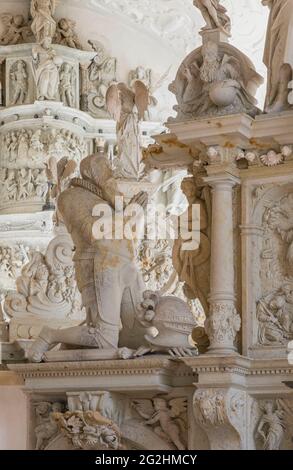 Lauenstein Stadtkirche mit der berühmten Bünauer Kapelle Stockfoto