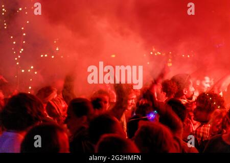 Festival für alternative Musik - Wilde Möhre - in Brandenburg Stockfoto