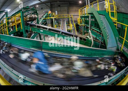 Mechanisch-biologische Abfallbehandlungsanlage Freienhufen Stockfoto