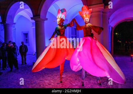 Leichte Traumnacht im Kloster Neuzelle Stockfoto