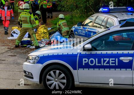 Katastrophenschutz und Zivilschutz Stockfoto