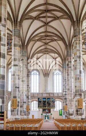 St. Wolfgang Kirche in Schneeberg Stockfoto